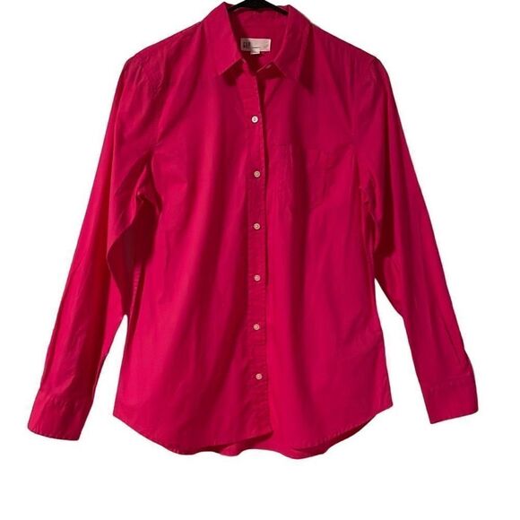 GAP pink boyfriend fit 100% cotton collar button front shirt S - Picture 1 of 12
